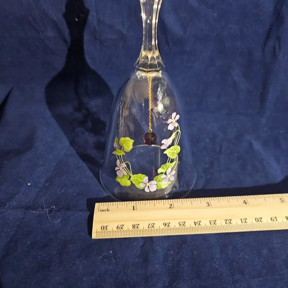 Beautiful Collectible Morning Glory Avon 24% Lead Crystal Glass Ball